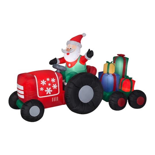 8.5Ft Airblown� Inflatable Santa On Tractor By National Tree Company | Michaels�